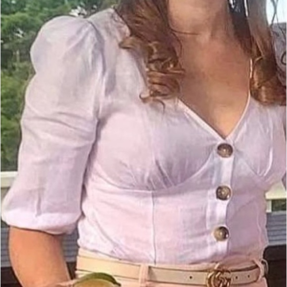 Reformation 100% linen top